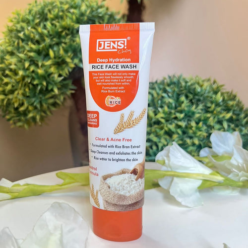 Jens Choy Organic Rice Deep Hydration Foaming Face Wash Providing Gentle Cleansing With Nourishing Moisture And Smooth Finish - 100g